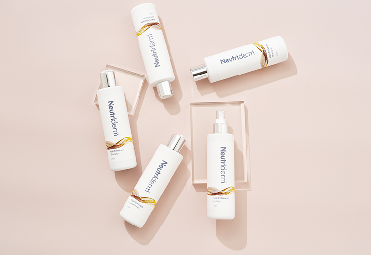 Neutriderm Hair Enhancer Volumising Set.