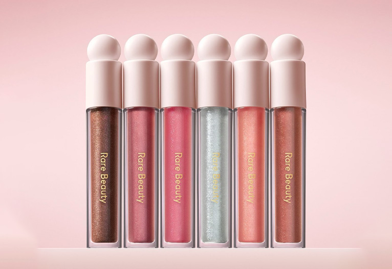 Rare Beauty assorted lip gloss colours.