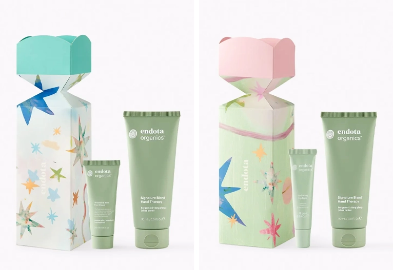 Endota Christmas bon bons with lotions.