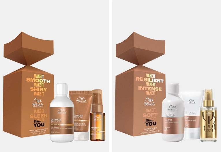 Wella haircare Christmas crackers.