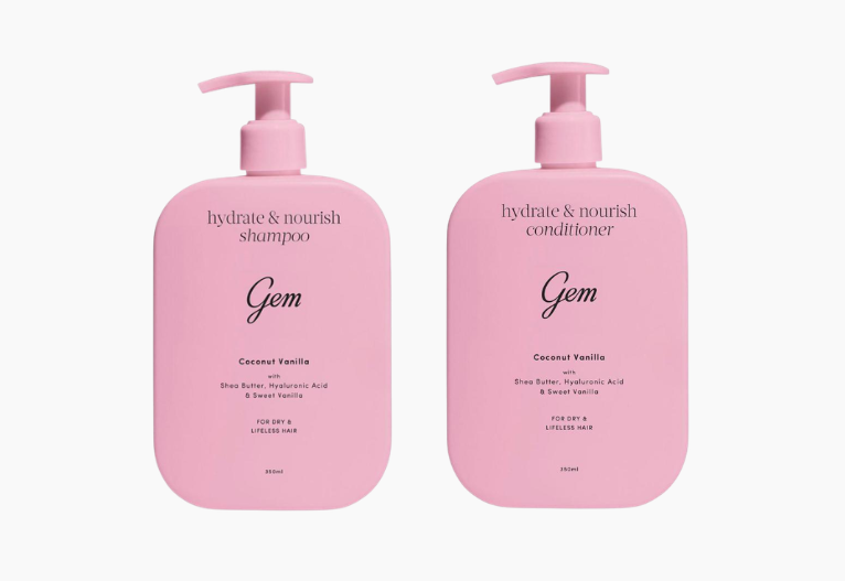 Gem shampoo and conditioner.